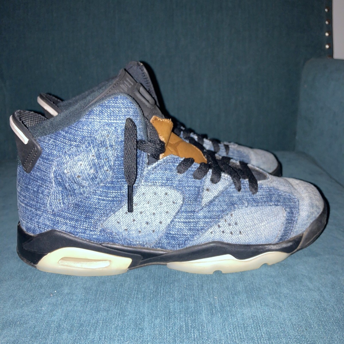 Nike Air Jordan 6 Retro Kids GS Washed Denim 6Y Youth | eBay
