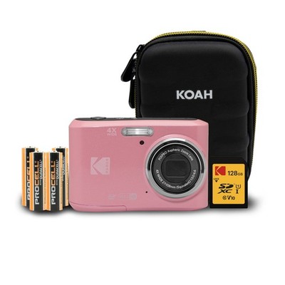Kodak PixPro FZ45 Friendly Zoom 16MP Digital Camera (Pink) with SD