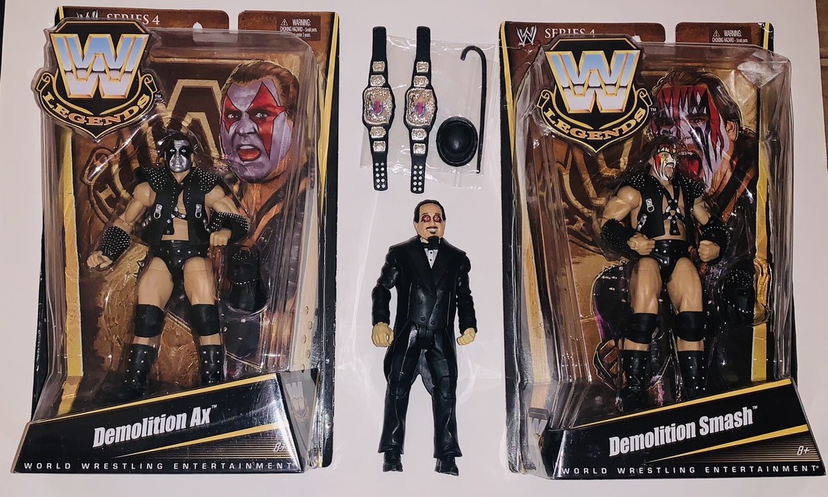 WWE Mattel Custom Demolition Ax & Smash and Mr. Fuji Set w