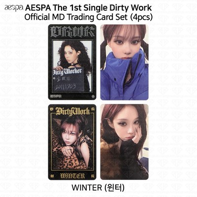 Aespa 1st Single Album Dirty Work Official MD Trading Card