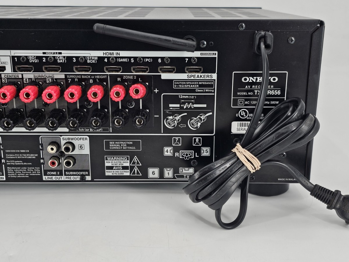 Onkyo TX-NR646 7.2 Channel 4K Dolby Atmos DTS-X Network A/V