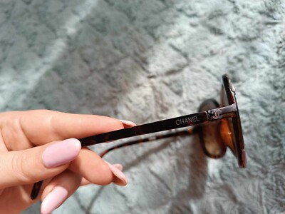 coco chanel sunglasses women used brown round big y2k vintage gold