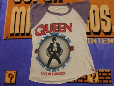 Vintage Queen Band Play The Game 1980 Tour Live In Concert T-shirt