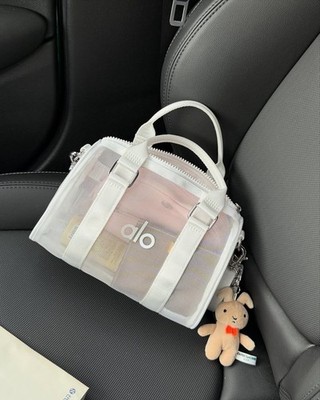 Authentic Alo Yoga Mini Sheer Duffle Bag White – Crossbody Gym