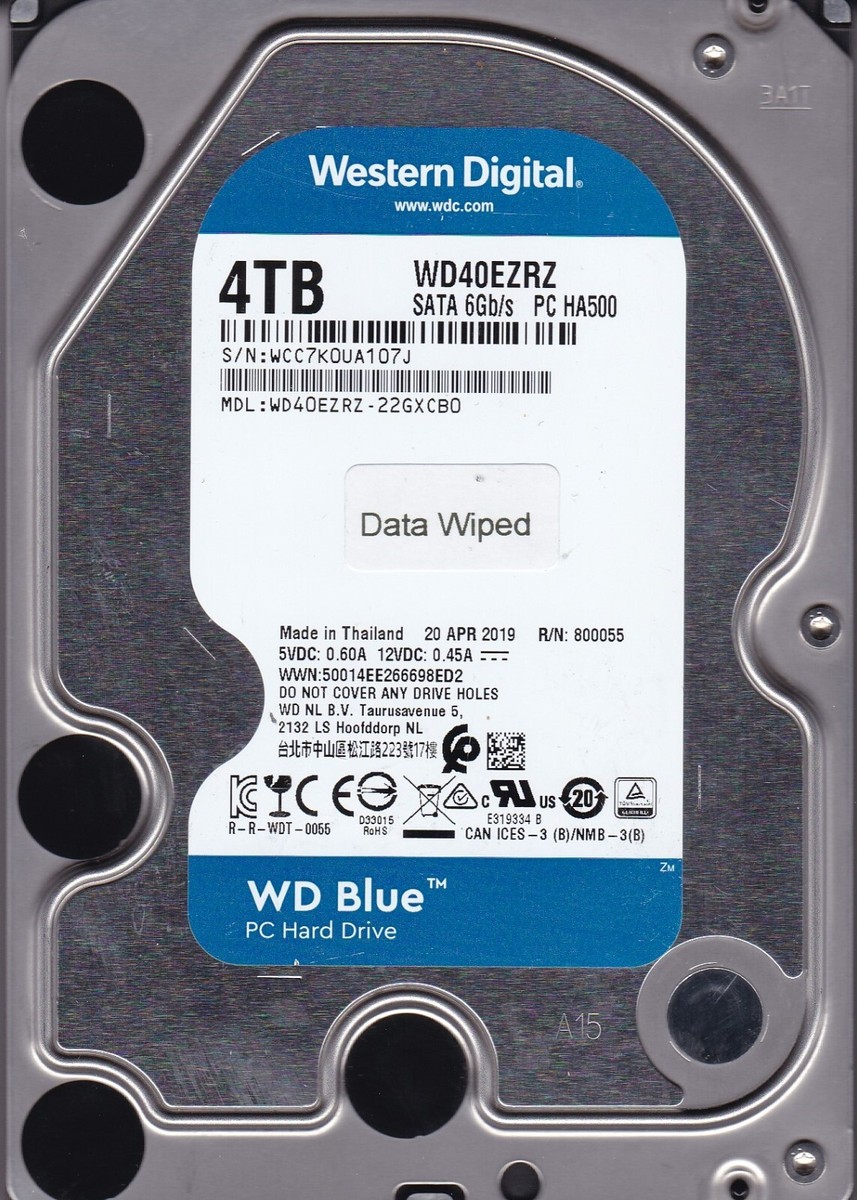 Wd40ezrz-22gxcb0 DCM Western Digital 4tb SATA 3.5 Hard Drive for