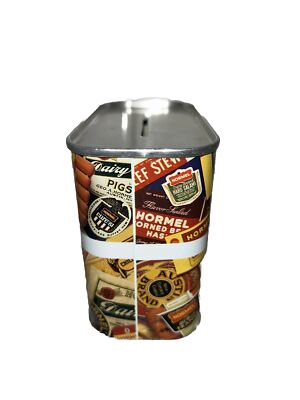 Vintage Hormel Food 100th Anniversary Spam Tin Can Promo Coin Bank