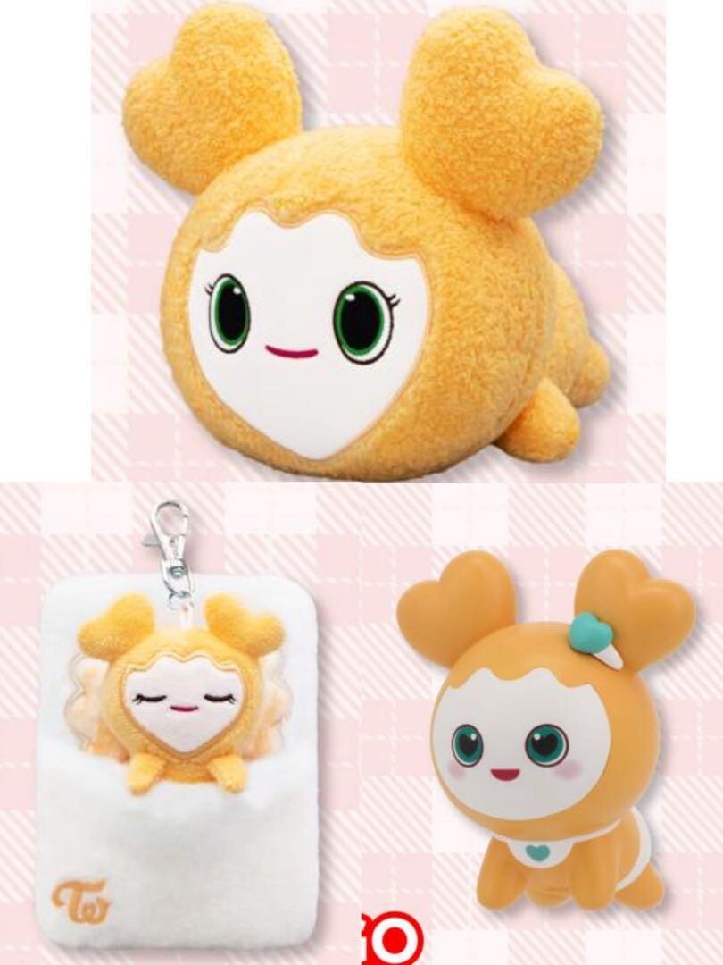 TWICE LOVELYS JIVELY JIHYO Big Plush Reel Pass Case Noodle Stopper