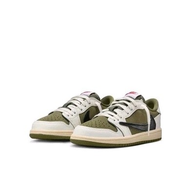 Air Jordan 1 Low Retro OG SP Travis Scott Medium Olive PS Size 3Y