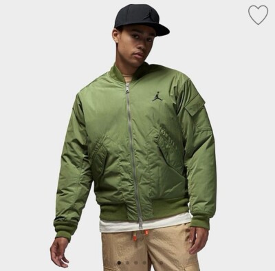 Nike Air Jordan Essentials Renegade Bomber Jacket Green Sz Large