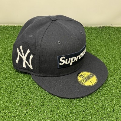 Supreme x New Era MLB Box Logo New York Yankees Navy Fitted Size 7