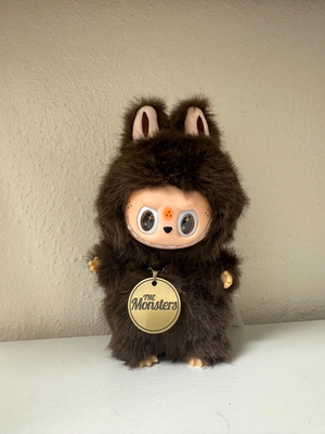PopMart Labubu Pendant The Monsters Little Brown Zimomo Vinyl Face
