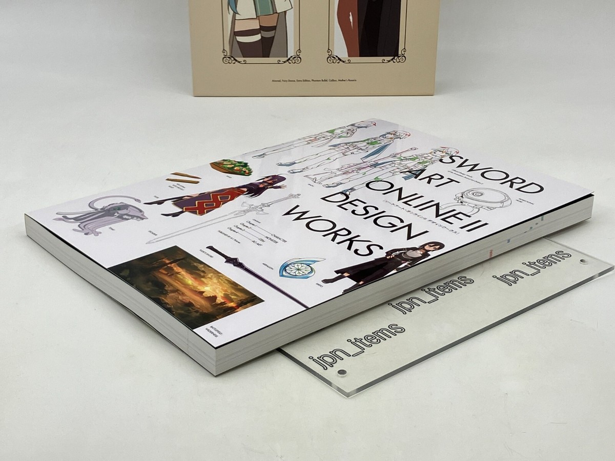 SAO Sword Art Online Design Works 1 & 2 Set Box limited