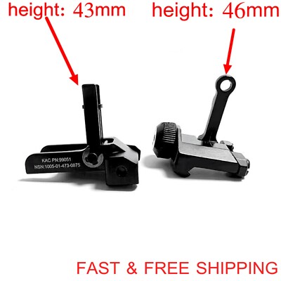 1 pair For KAC300 Folding Sights Front & Rear Sights Mechanical