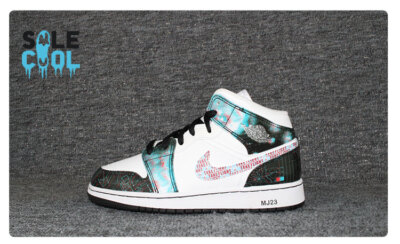 Air Jordan 1 AJ1 Mid SE GS Take Flight White Crimson Blue Shoes