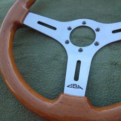 Vintage OBA Wood Steering Wheel 35cm MADE IN ITALY F/S | eBay
