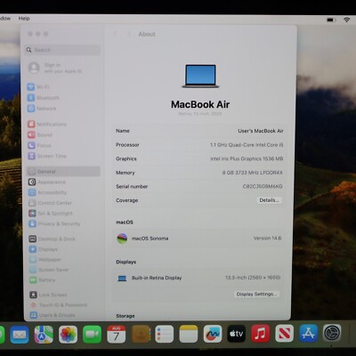 Apple MacBook Air A2179 13.3