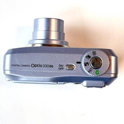 Pentax Old 2002 Compact Digital Camera Optio 330GS Blue 3.2MP From