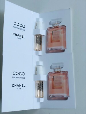 CHANEL COCO MADEMOISELLE 2xSAMPLE SPRAY TRAVEL PERFUME 1.5ML 0.05
