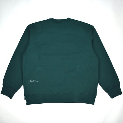 NWT Supreme NY Red Box Logo Crewneck Sweatshirt Dark Pine Green L