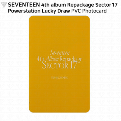 SEVENTEEN 4th Album Repackage Sector17 Lucky Draw PVC Photocard