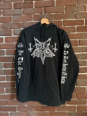 Rare Vintage 90s Dark Funeral Sign Black Metal Band Hoodie L | eBay