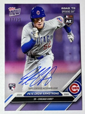 2024 Topps Now MLB Road To Opening Day Autograph #PCA-A Pete Crow