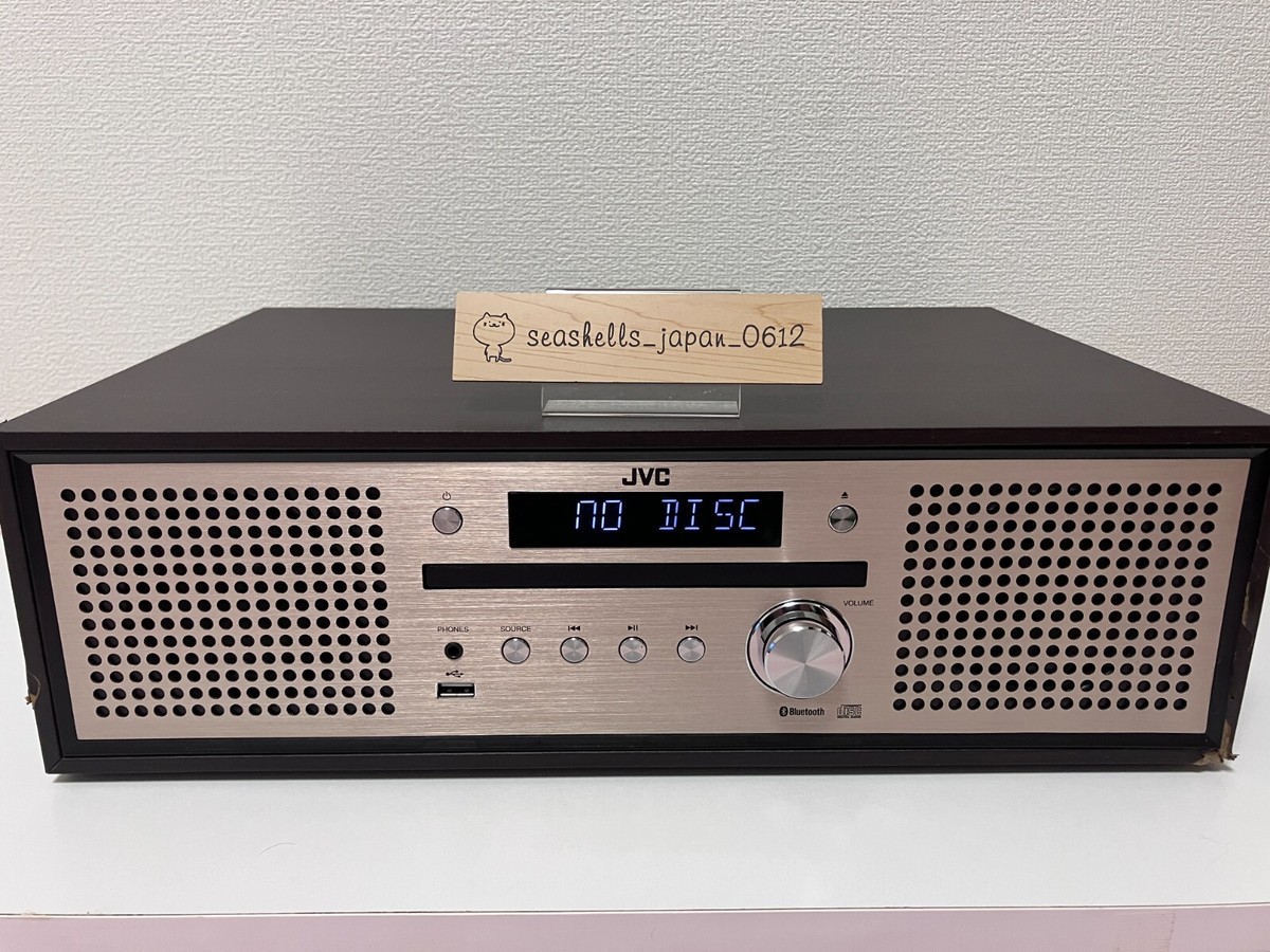 JVC NX-W30 Compact Stereo System Bluetooth Walnut Wood Cabinet CD