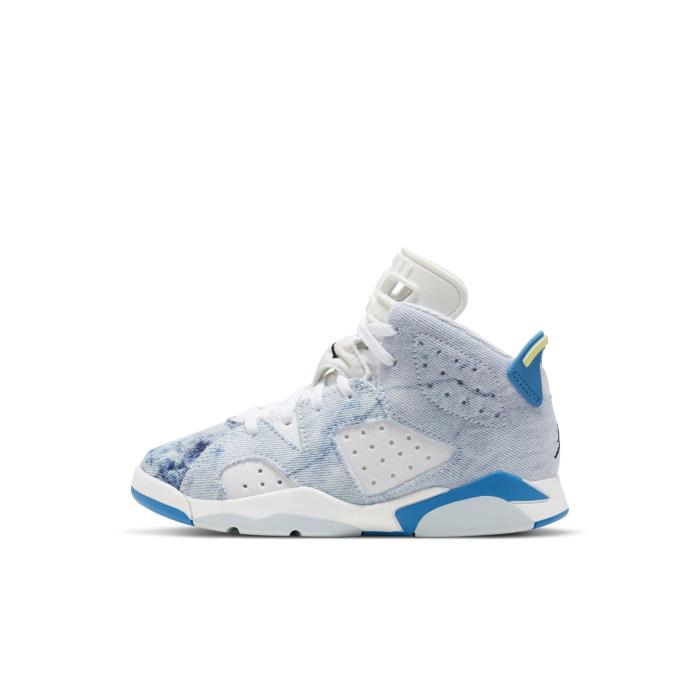 DX6176-100] Preschool Air Jordan Retro 6 (PS) 'Washed Denim 2022
