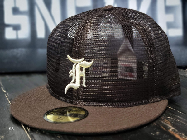 New Era 59Fifty Fear of God FOG Coffee Brown Fitted Mesh Cap Hat