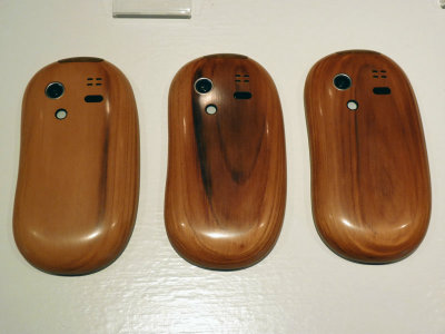A cell phone made of hinoki 
