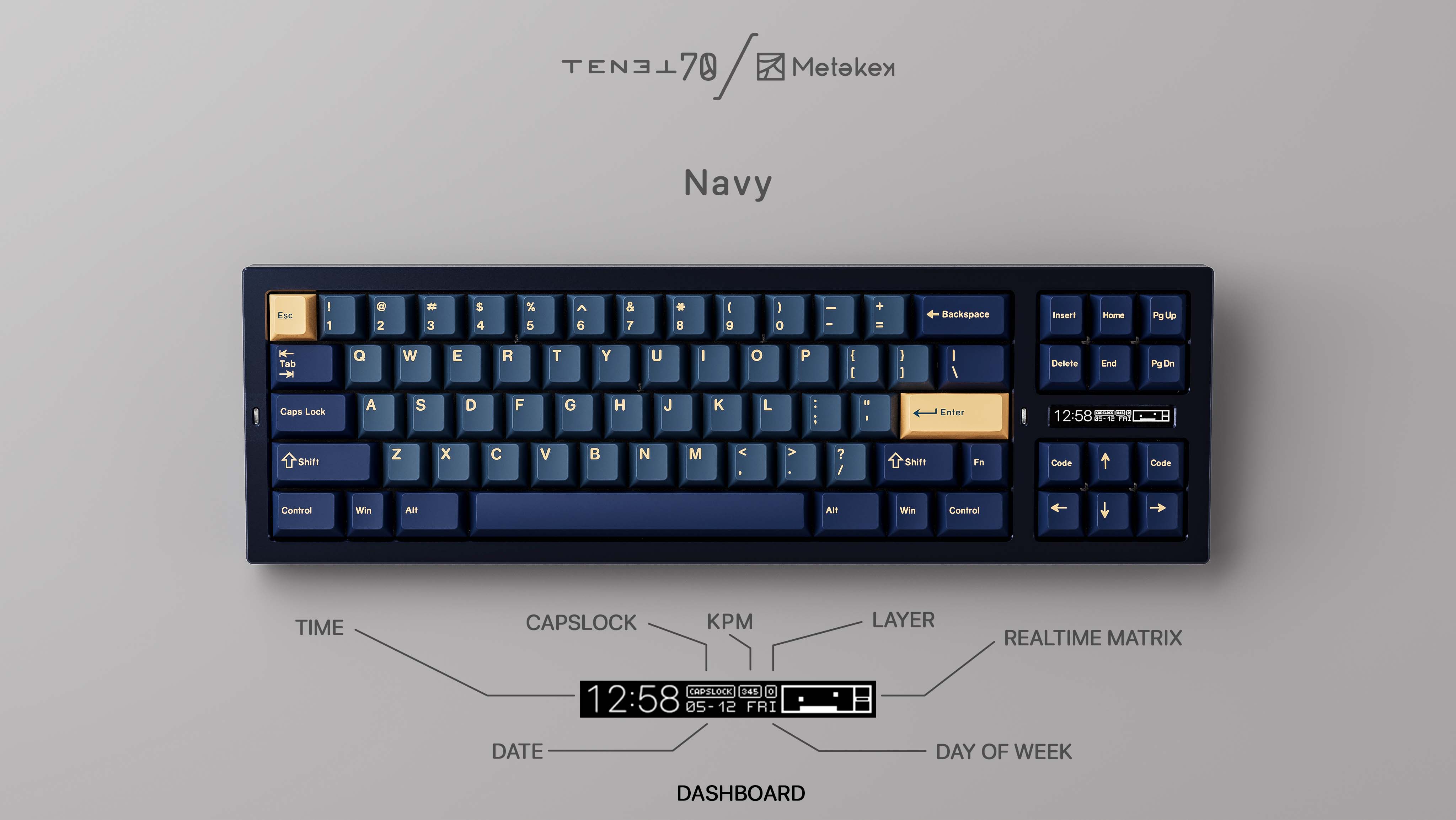 IC] TENET 70% Keyboard Kit with OLED Screen | GB coming up on 06/20
