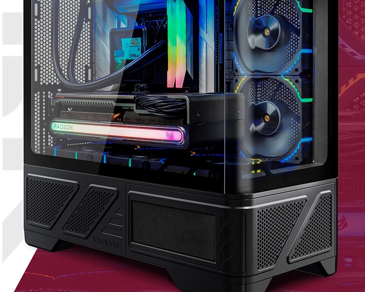 VALKYRIE VK03-M LITE Black 黑色MATX Case (270度全視線無柱設計)