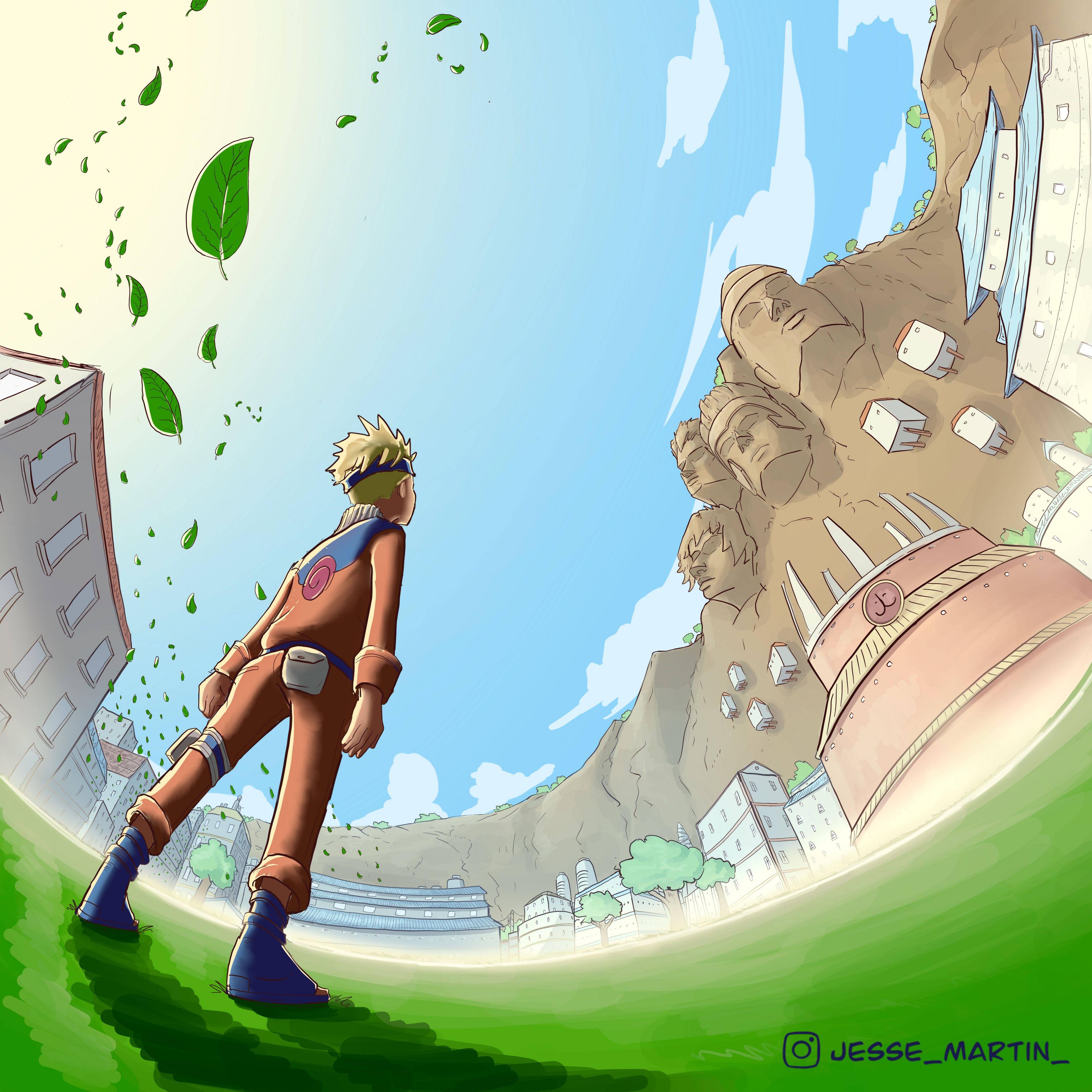 魚眼レンズでナルトを描こうとしたんだ : r/Naruto