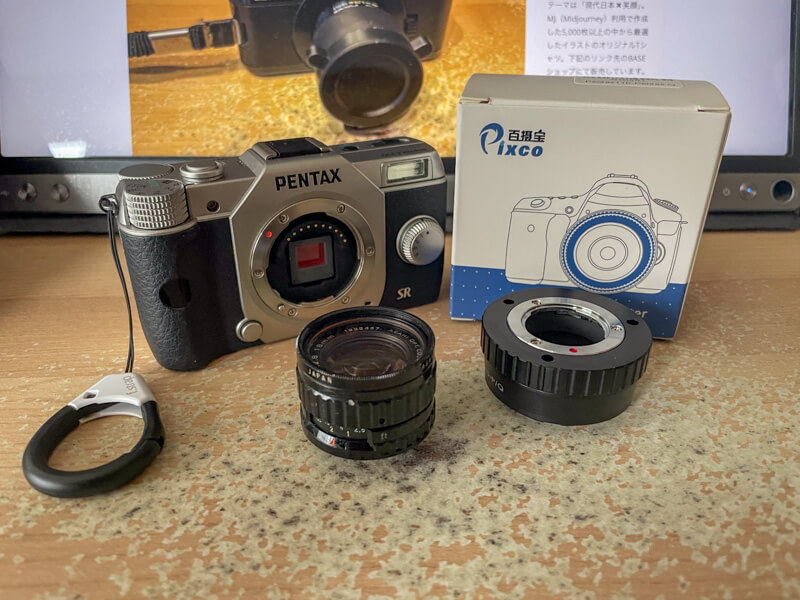 PENTAX Q10でPENTAX auto110専用18mm F2.8オールドレンズにPixco