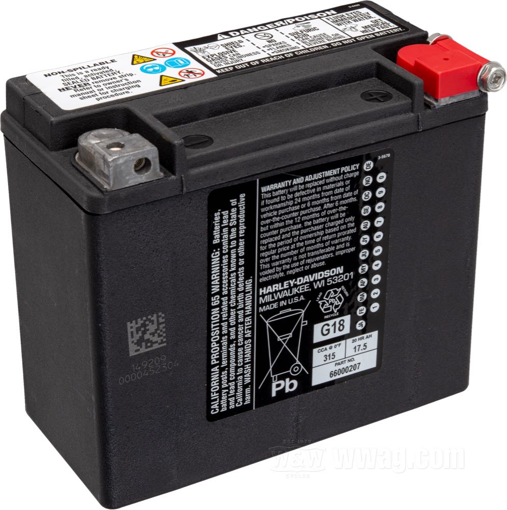 1611-66000207A Harley-Davidson AGM Original Battery 66000207A