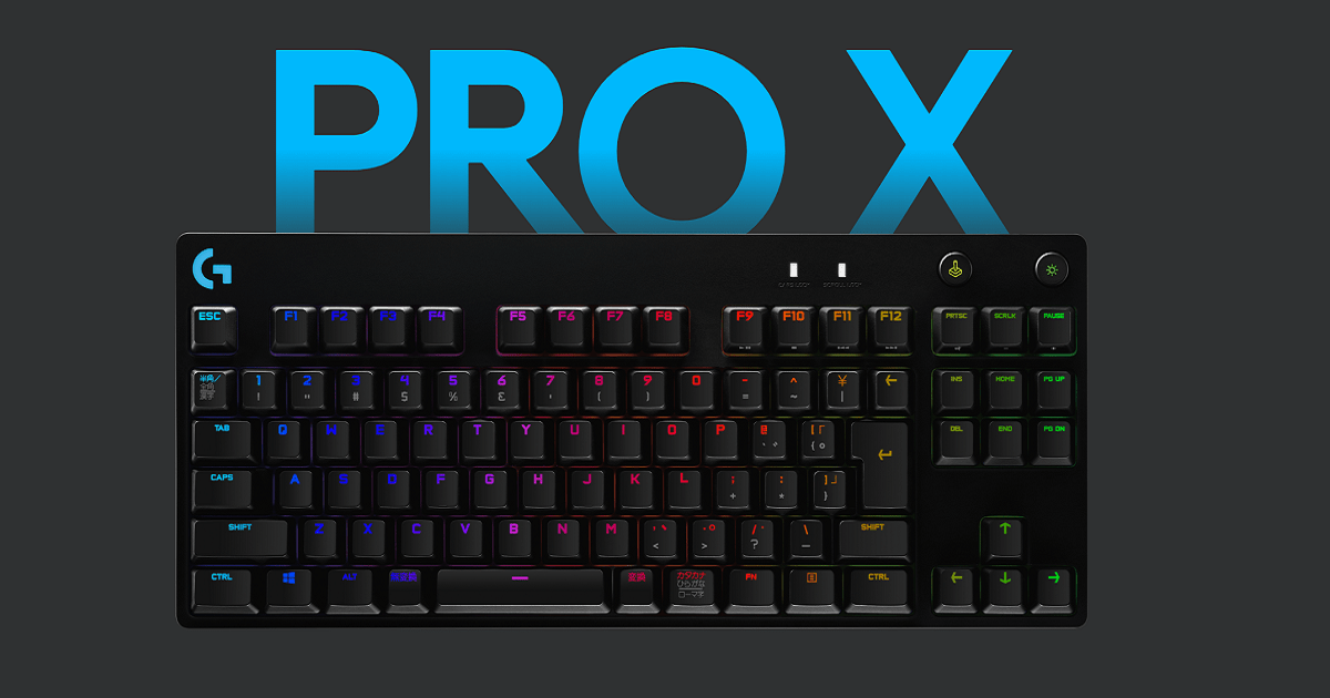 キースイッチ交換対応テンキーレスキーボード「Logicool G PRO X