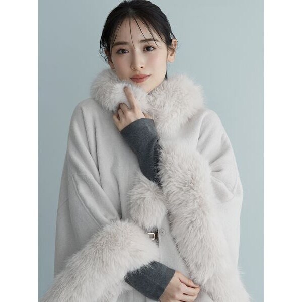 ファー付きミドルケープコート | スナイデル(SNIDEL) | マルイウェブ