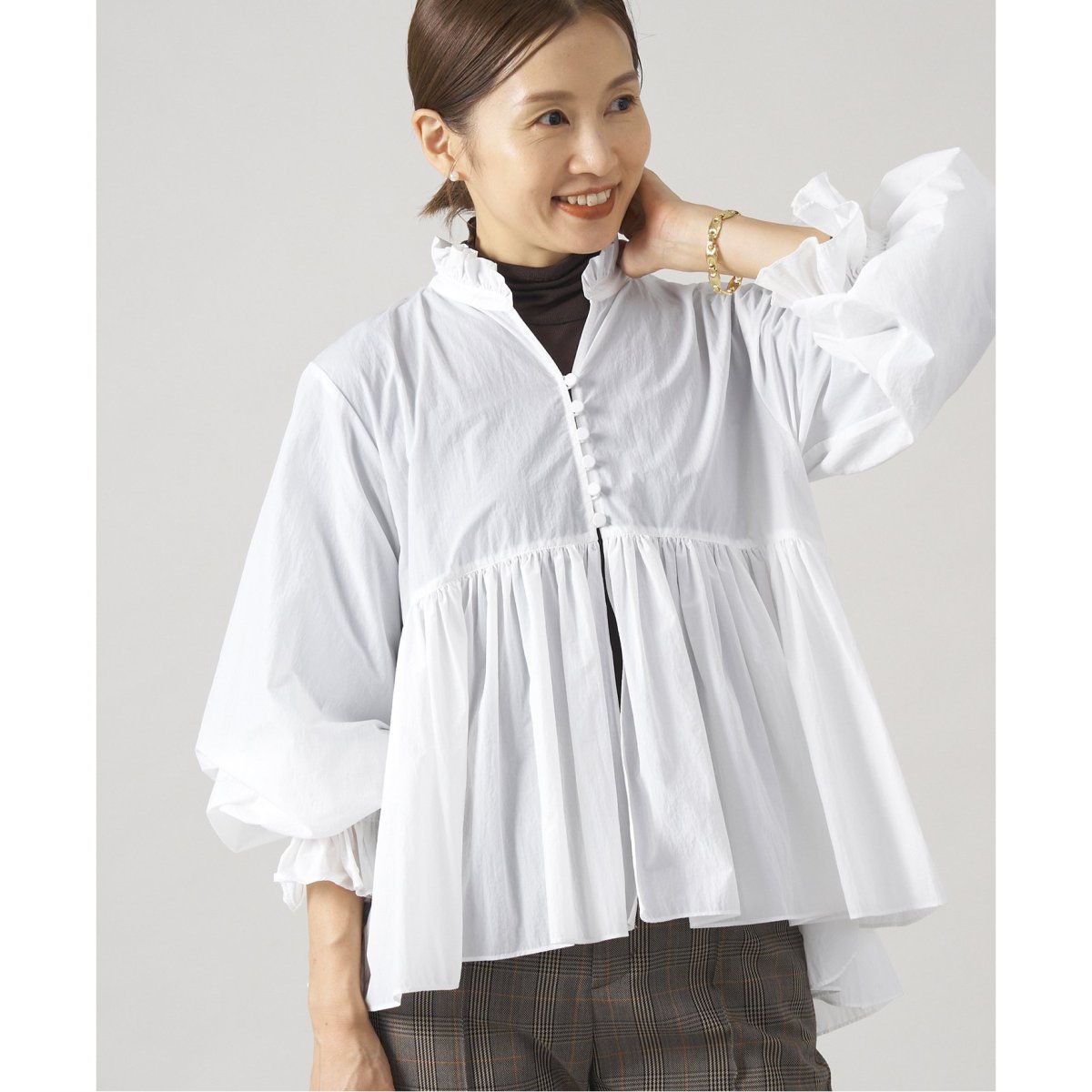 ライトタフタ ショートギャザーブラウス | イエナ(IENA) | マルイ