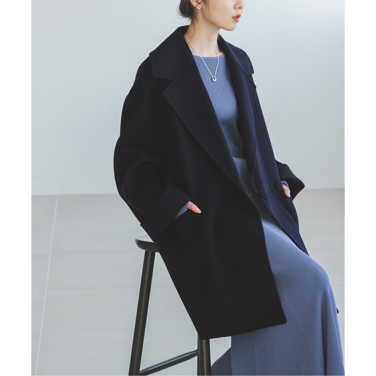 追加》Super160sリバーミドルコート | ノーブル(Noble) | マルイウェブ