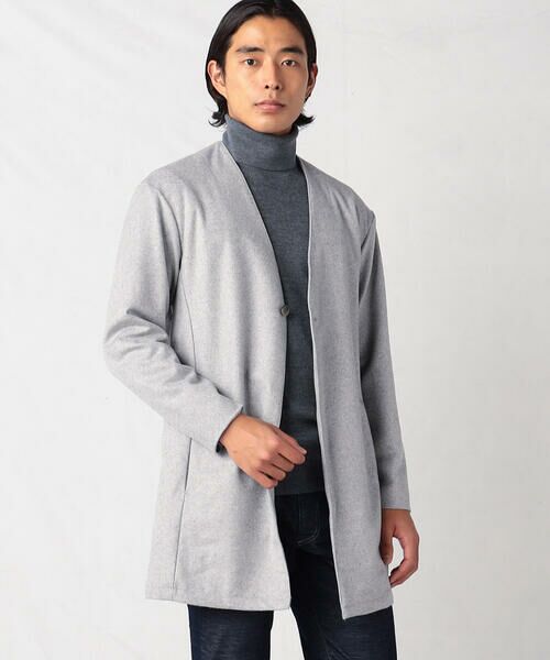 セール】 ウール×カシミヤビーバー加工 はっぴコート （ダッフルコート