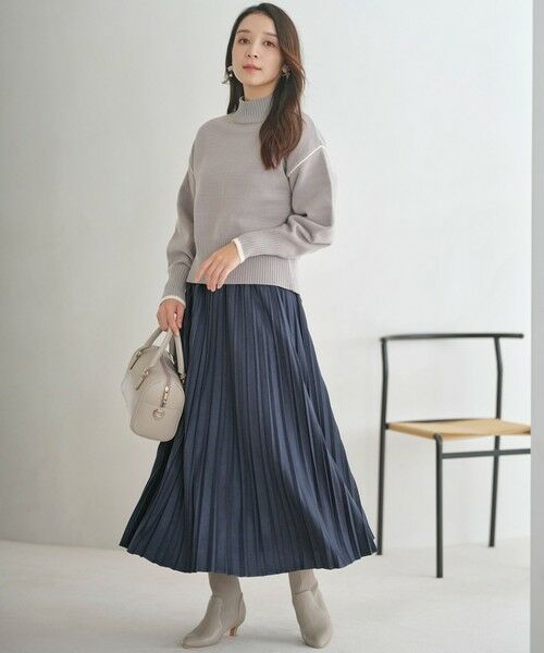 セール】 【洗える・2SET】ボリューム ニット × スエードライク