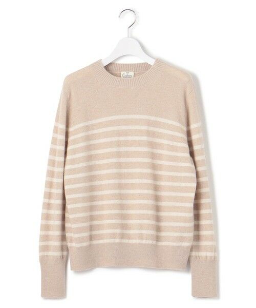 セール】 【洗える】ピュアカシミヤ ボーダー ニット （ニット