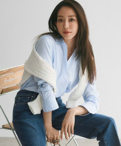 セール】 【Oggi4月号掲載/洗える】CANCLINI スキッパー シャツ