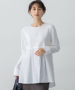 ナチュラルコットンベア レースレイヤード カットソー （カットソー