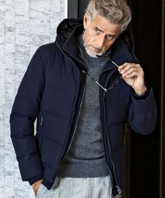 セール】 スタンドネックレイヤードダウンジャケット （ダウン