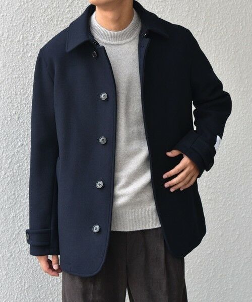 SHIPS any: PURE WOOL MELTON シングル Pコート 25AW◇ （ピーコート