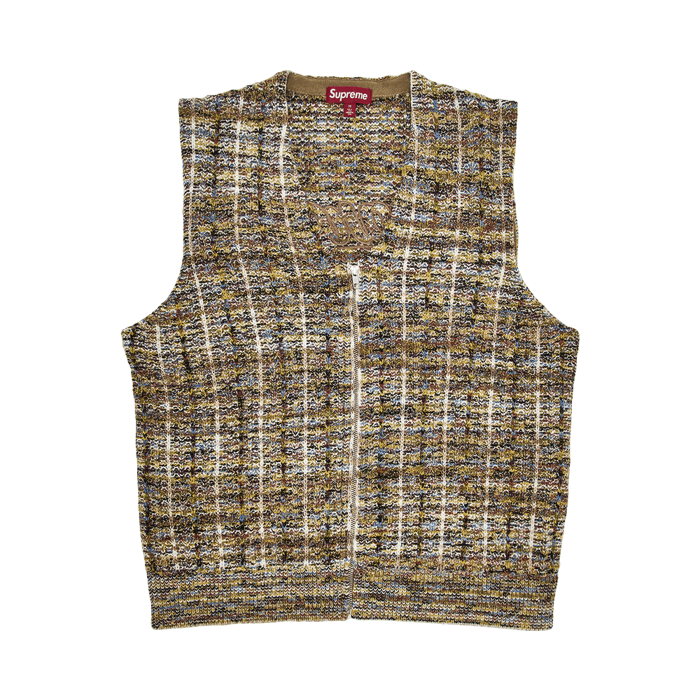 Buy Supreme Speckled Zip Up Sweater Vest 'Tan' - SS25SK13 TAN | GOAT