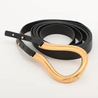 ボッテガヴェネタ ホースビット ベルト レザー ブラック 2連ベルト