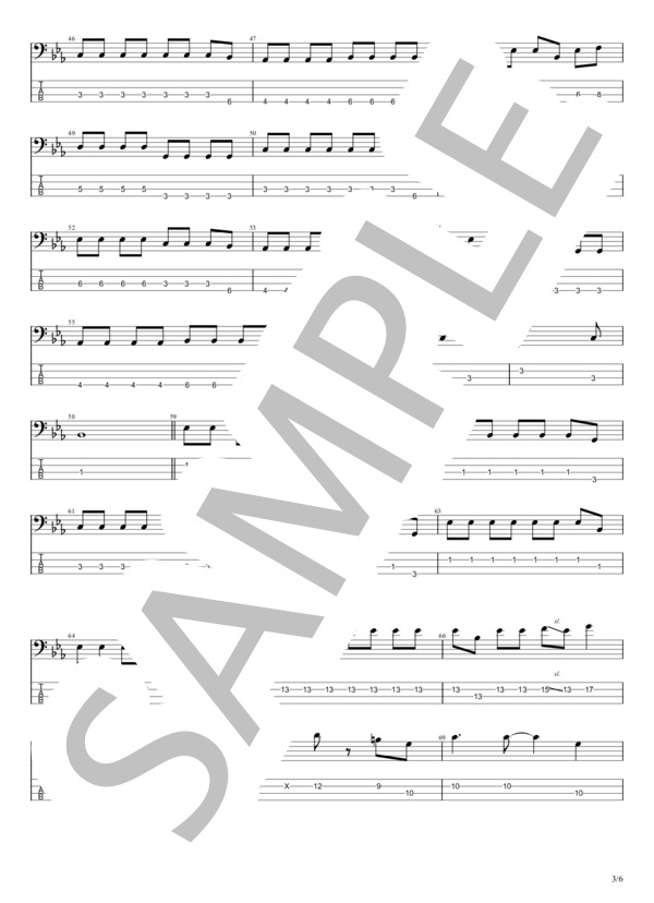 楽譜】ヤングアダルト / マカロニえんぴつ (エレキベース / 初〜中級