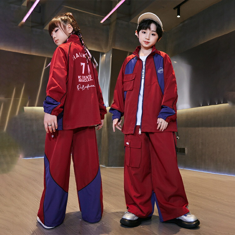 楽天市場】レッド ジャケット キッズダンス衣装 セットアップ ダンス